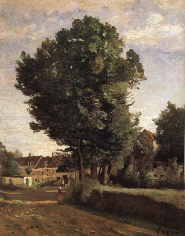 Corot Camille Entrance of Coubron